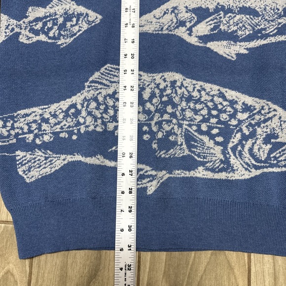 Waggle Mens Blue Freshwater Knit Sweater New With Tags XL - Picture 3 of 8